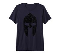 Spartan Warrior Helmet Gym Motivación Esparta Antigua Grecia Camiseta Premium