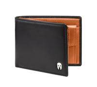 SPARTANO Carteras para Hombre con protección RFID, 11 Ranuras para Tarjetas de crédito, 1 Bolsillo para Monedas, 2 Compartimentos para Billetes, 3 Bolsillos internos - Zeus (Naranja)