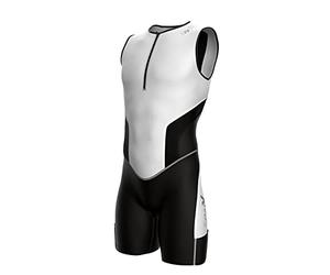 Sparx X - Traje de triatlón para hombre, para carreras, ciclismo, natación, correr, blanco_elite, Medium