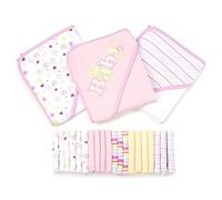 Spasilk 23-Piece Essential - Set de regalo de baño, color rosa