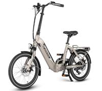 SPATIAL Bicicleta Electrica, 20 Pulgadas Bicicleta Electrica Plegable, 40NM 250W Motor 36V 374.4Wh Batería, 7 Velocidades, Adulto Hombre Mujer Urbana Bici Electrica
