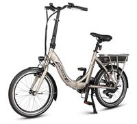 SPATIAL Bicicleta Electrica, 20 Pulgadas Bicicleta Electrica Plegable, 40NM 250W Motor 36V 374.4Wh Batería, 7 Velocidades, Adulto Hombre Mujer Urbana Bici Electrica