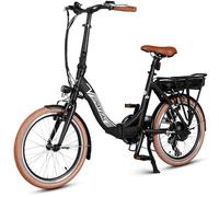 SPATIAL Bicicleta Electrica, 20 Pulgadas Bicicleta Electrica Plegable, 40NM 250W Motor 36V 374.4Wh Batería, 7 Velocidades, Adulto Hombre Mujer Urbana Bici Electrica