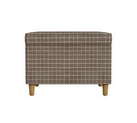 Spatial Order Decoración del hogar | Colección Dinah - Otomana de almacenamiento moderna | Otomana con almacenamiento para sala de estar y dormitorio (tela de ventana marrón)