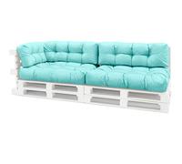 Spatium Cojines para pales europalé palets Funda desenfundable, Impermeable Menta 5-Piezas Set