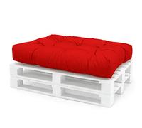Spatium Cojines para pales europalé palets Funda desenfundable, Impermeable Rojo Asiento 120x60x15