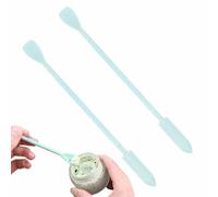 Spatula de maquillaje - Silicone Kitchen Spatula | Pequeñas espátulas de cocina | Spátulas de alimentos de caucho de acero inoxidable | 2 piezas raspadores de frasco delgados | Cuchara de maquillaje p