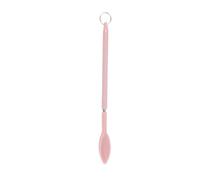 Spatula de Silicona retráctil Rosa Mini Cuchara telescópica Reutilizable fácil de Limpiar con Hebilla Colgante para cosméticos Brillo de Labios