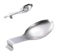 Spatula Spoon Rest, Ladle Holder Stand, Heavy Duty Stainless Steel Utensil, 9.61x3.74 inches Large Kitchen Spoon Organizer, Cooking Accessory for Stove Top Counter Home Kitchen Dining