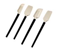 Spatulas for Kitchen Use - 4 Pieces Ergonomic Scoop Set | Flexible Bowl Scrapers with Comfortable Grip for Cake, Bread, Salad, Food Stirring, Baking, Restaurant, Camping, and Picnic