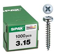 Spax 0/1031/001/3,0/15/ /01 - Tornillo para yeso (acero, 3 millimetros, 3x15mm)