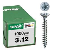 Spax 0/1049/001/3,0/12/ /01 - Tornillo para yeso (acero, 3 millimetros, 3x12mm)