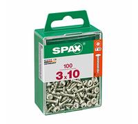 SPAX 18303 Caja 100 uds. Tornillo Madera Cab. Redonda WIROX 3,0x10mm, Multicolor
