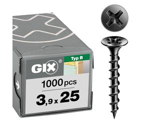 SPAX 1891170390255 GIX-B Tornillos para paneles de yeso, color negro