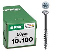 SPAX 191011001005 WIROX a3j, Tornillo de construcción, T-Star Plus, cabeza avellanada, rosca parcial, 4 corte, 10 x 100 mm