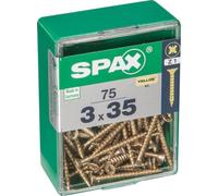 SPAX 4081020300352 35mm 75pieza(s) - Tornillo (Tornillo, Acero, Zinc, Madera, Cabeza plana, Pozidriv, Amarillo)