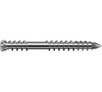 SPAX 538000600603 Tornillo para terraza de Madera con Cabeza cilíndrica, 6,0 x 60 mm, Torx 25, Acero Inoxidable A4, 100 Artículos, Set Piezas