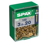 CAJA 100 uds. TORNILLO MADERA SPAX CAB. PLANA YELLOX 3,5x20mm SPAX