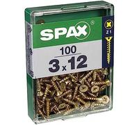 Spax Tornillo para madera Cabeza plana Yellox 3,0 x 12 mm Caja 100 uds