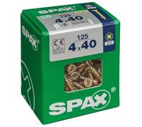 CAJA 125 uds. TORNILLO MADERA SPAX CAB. PLANA YELLOX 4,0x40mm SPAX