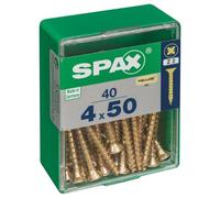 CAJA 40 uds. TORNILLO MADERA SPAX CAB. PLANA YELLOX 4,0x50mm SPAX