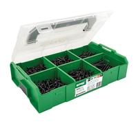 SPAX Caja de montaje L-BOXX Mini BLAX, juego de tornillos con 800 tornillos universales negros en 6 dimensiones, incluye 3 T-STAR más puntas T20 - 5000009162029