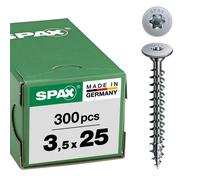 SPAX Flat flange head for back walls, 3.5x25 mm, 300 pcs., full thread, flange h