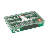 Spax 4000001991159 - Juego de tornillos (7 dimensiones, 245 unidades, cabeza avellanada, T-STAR plus, WIROX)