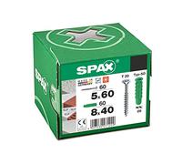 SPAX Juego de tacos y tornillos Ø8, 120 piezas, tacos de expansión SD 8x40, tornillo universal 5x60, WIROX A9J, T-STAR plus T20, para hormigón, ladrillo macizo y perforado - 5000001200025