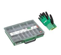SPAX Juego de tornillos con 384 tornillos roscados parciales y 3 T-STAR plus bits - Maletín surtido de alta calidad para proyectos de bricolaje, 8000000294570