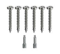 Spax - Juego de tornillos para madera, rosca completa + broca Torx, 6 tamaños: 3 x 20, 3 x 30, 4 x 35, 4 x 45, 5 x 30, 5 x 40 mm, acero inoxidable A2