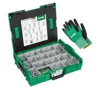 SPAX Maletín de montaje - L-BOXX grande con 2.445 tornillos de cabeza avellanada en 16 tamaños, WIROX A9J, T-STAR plus, in uantes de trabajo y BITBOX, 8000000294532