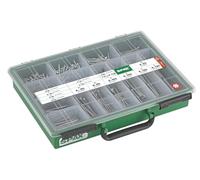 SPAX Maletín grande, juego de tornillos con 14 medidas, 384 tornillos + 3 puntas, cabeza avellanada, T-STAR plus, WIROX - 4000001991169