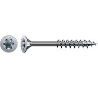 Spax T-STAR plus 0/1050/1/ 5,0/100/01 - Vite universale con testa svasata, 4CUT, filettatura parziale, lucida zincata tramite galvanizzazione, Zincato, 5,0 x 100 mm