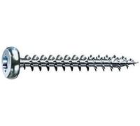 SPAX T-STAR plus, Tornillo universal 4,5 x 45 mm, 200 Unidades, Cabeza redonda, rosca completa, galvanizado claro, 4CUT, WIROX A9J, 0201010450453