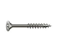 SPAX Tornillo de acero inoxidable, 4 x 40 mm, 90 unidades, rosca parcial, cabeza avellanada, T-STAR plus T20, 4CUT, acero inoxidable A2-8000000276484