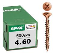 SPAX - Tornillo de cabeza avellanada (en cruz, bruñido, roscado)