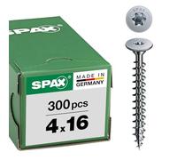 SPAX Tornillo de pared trasera sin lente 4.0 x 16 Torx 20 Wirox plata Contenido: 300 unidades