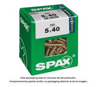 Spax Tornillo Madera Yellox 4081020500407 Cabeza Plana 5.0x40mm Caja 100 Uds. Acero