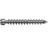 SPAX Tornillo para madera, 8,0 x 220 mm, 50 unidades, T-Star plus, cabeza cilíndrica, rosca completa, punta CUT, Wirox A3J, 1221010802205
