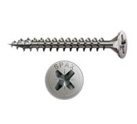 Spax Tornillo Rosca Madera Cabeza Plana Pozidriv Inoxidable 20 x 3 mm - Set 200