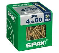 Spax Tornillo universal (4,5 x 50 mm, Rosca completa, 200 ud.)