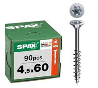 SPAX Tornillo Universal 4,5 x 60 mm, 90 pzas., T20, Rosca Parcial, WIROX
