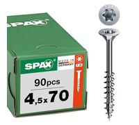 SPAX Tornillo Universal 4,5 x 70 mm, 90 pzas., T20, Rosca Parcial, WIROX