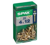Spax Tornillo universal (4 x 12 mm, Rosca completa, 25 ud.)
