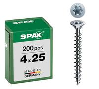Spax Tornillo universal T-Star Plus, 4 Cut, totalmente roscados, cabeza pozi, negro galvanizado A2J