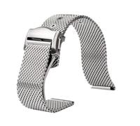 SPAYAGBVPM Correa de reloj trenzada de acero inoxidable, hebilla plegable de malla, correa de 20mm apta for pulsera Omega Fit for Seamaster 300 007 AT150