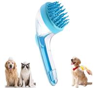 Spazzola da bagno per animali domestici con dispenser di sapone, spazzole per shampoo per cani 2 in 1, spazzola da bagno per animali domestici, spazzole per la pulizia della doccia per (Azul)