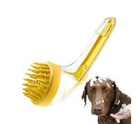 Spazzola Doccia per Cani e Gatti - Spazzola da Bagno con Dispenser di Sapone Integrato | Strumento per Lavaggio Delicato e Massaggio del Pelo | Accessorio Portatile per Viaggio Spiaggia Cura Animali D