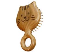 Spazzola Massaggiante Per Cuoio Capelluto- 88 G Gatto In Legno Ergonomico Con Setole Flessibili | Massaggiatore Portatile Cuoio Capelluto Per Crescita Capelli | Per Donne E Uomini Casa